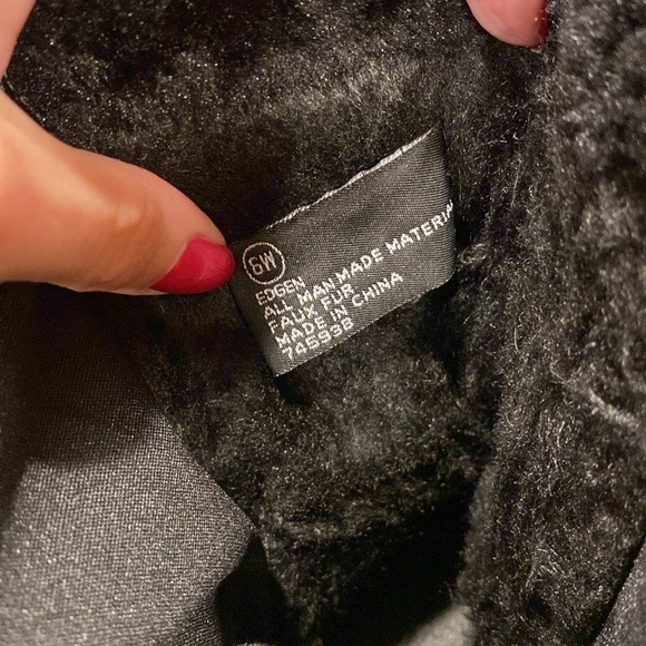 Totes Black Winter Snow Faux Fur Lined Boots 6W Edgen - Picture 11 of 17